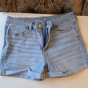 Old Navy Women's Light Blue Jean Shorts High Rise WOW size12